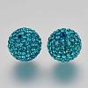 Half Drilled Czech Crystal Rhinestone Pave Disco Ball Beads RB-A059-H12mm-PP9-229-2