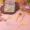 8Pcs 2 Colors Brass Filigree Big Pendants KKC-TA0001-07-7