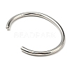 304 Stainless Steel Simple Thin Cuff Bangles BJEW-P296-02P-2