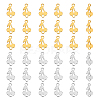40Pcs 2 Colors 304 Stainless Steel Laser Cut Fruit Links STAS-UN0061-57-1