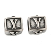 316 Surgical Stainless Steel with Rhinestone Large Hole Cube Beads STAS-Q326-08AS-01-1