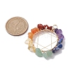 Chakra Gemstone Chips Copper Wire Wrapped Pendants PALLOY-JF02554-01-2