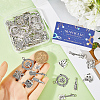 64Pcs 8 Style Camping Theme Tibetan Style Alloy Pendants FIND-SC0008-57-3