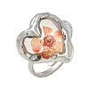 Brass Adjustable Rings for Women RJEW-G265-10P-C05-1