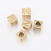 304 Stainless Steel Large Hole Letter European Beads X-STAS-H428-01G-N-1