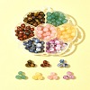 175Pcs 7 Styles Round Natural Tiger Eye & Green Aventurine & Red Jasper & Topaz Jade & Dyed Persian Jade & Blue Spot Jasper & Yellow Jade Box Sets DIY-FS0007-08-9