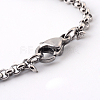 304 Stainless Steel Rolo Chains  Necklaces NJEW-R063-41P-3