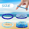 7Pcs 7 Style Handmade Polymer Clay Heishi Surfer Stretch Bracelets Set BJEW-SW00073-06-7