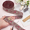 Sparkle Polyester Flower Embroidery Ribbons SRIB-WH0011-266A-3