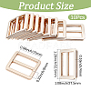 10Pcs Alloy Rectangle Buckles FIND-CY0001-97KCG-2