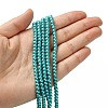 Eco-Friendly Dyed Glass Pearl Round Beads Strands HY-A002-4mm-RB073-4