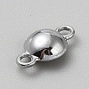 Faceted Glass Flat Round Connector Charms FIND-WH20042-56G-2