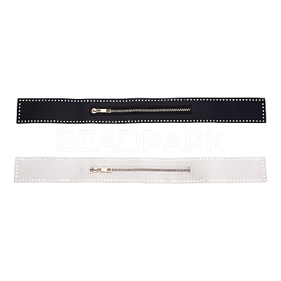 2Pcs 2 Colors Nylon Zipper with Brass Finding DIY-GN0001-01-1