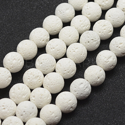 Unwaxed Natural Lava Rock Beads Strands X-G-J367-01-6mm-1
