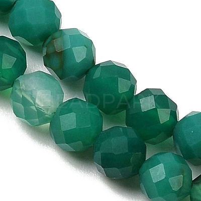 Natural Green Onyx Agate(Dyed & Heated) Beads Strands X-G-D347-A04-4mm-1