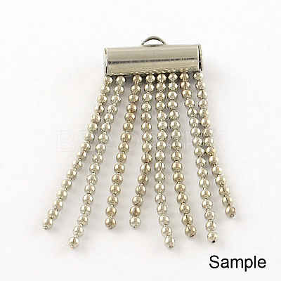 Iron Slide On End Clasp Tubes X-IFIN-R212-3.0cm-G-1