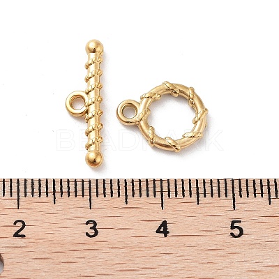 Ion Plating(IP) 304 Stainless Steel Ring Toggle Clasps STAS-A092-09D-G-1