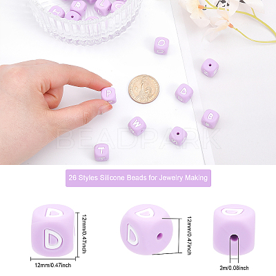 26Pcs 26 Style Silicone Beads SIL-CA0001-36-1