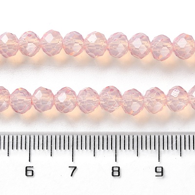 Baking Paint Transparent Glass Beads Strands DGLA-A034-J6MM-D04-1