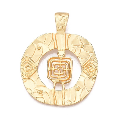 Rack Plating Alloy Big Pendants PALLOY-T090-31G-1