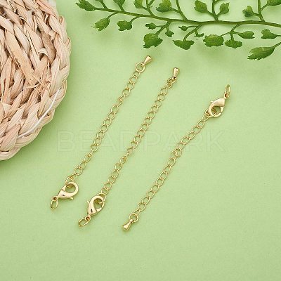 Long-Lasting Plated Brass Chain Extender LS-KK-F711-09G-1