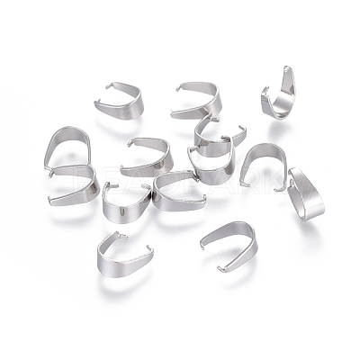 Tarnish Resistant 304 Stainless Steel Snap on Bails STAS-E012-1-1