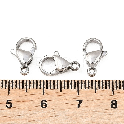 Tarnish Resistant 316 Surgical Stainless Steel Lobster Claw Clasps 316-FL12A-1