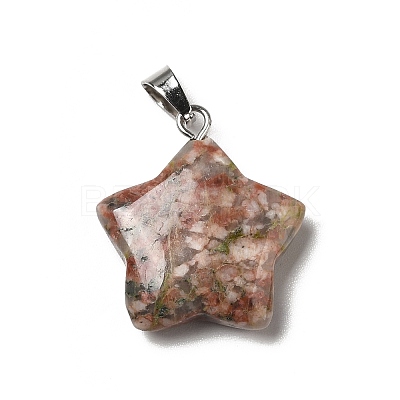 Natural & Synthetic Mixed Gemstone Pendants Connectors G-D061-02A-1