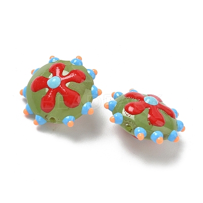 Baking Paint Glass Enamel Beads LAMP-S080-03E-1