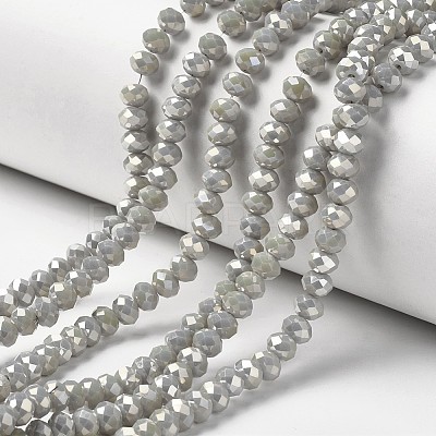Electroplate Opaque Glass Beads Strands EGLA-A034-P8mm-T10-1