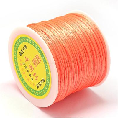 Nylon Satin Rattail Cords NWIR-R025-1.0mm-F172-1