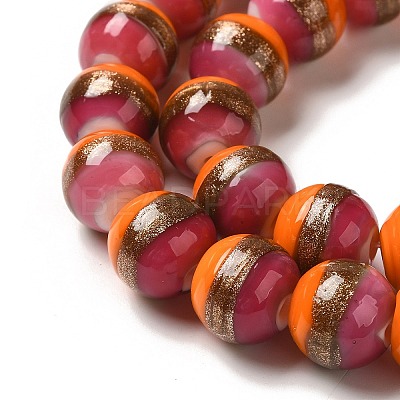 Lampwork Beads Strands LAMP-E036-07E-1