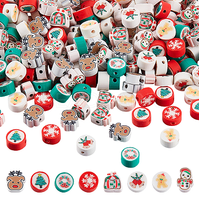 300Pcs Handmade Polymer Clay Beads FIND-ME0003-48-1