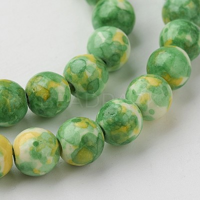 Natural Ocean White Jade Bead Strands G-G916-8mm-02-1