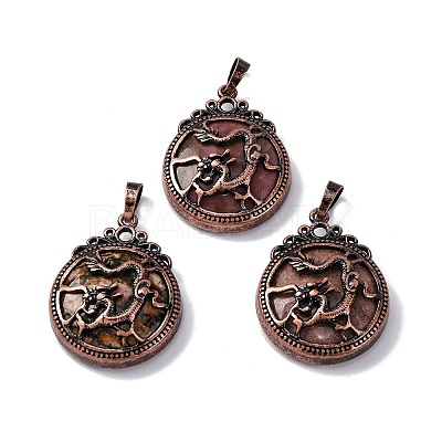 Natural Rhodonite Pendants G-A241-02R-10-1