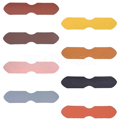 8 Bags 8 Colors Cowhide Purse Suspension Clasps Bag Strap Connector Fabric PURS-CL0001-04B-1