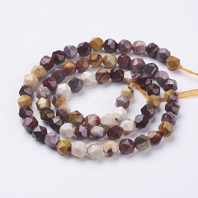 Natural Mookaite Beads Strands G-J376-53A-6mm-1