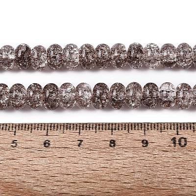 Crackle Transparent Glass Beads Strands GLAA-N069-02A-02-1