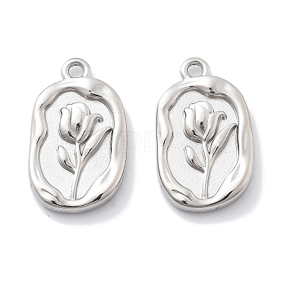 Anti-Tarnish 304 Stainless Steel Pendants STAS-R130-55P-1