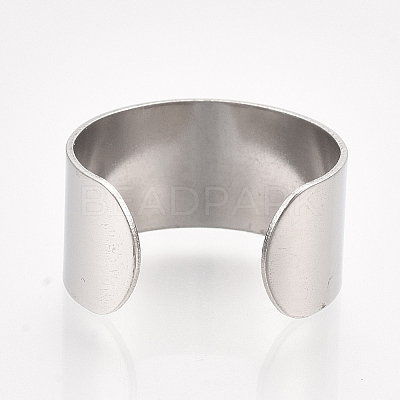 304 Stainless Steel Cuff Rings X-STAS-T045-22B-P-1