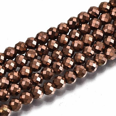 Electroplate Non-magnetic Synthetic Hematite Beads Strands G-T114-60B-R-1