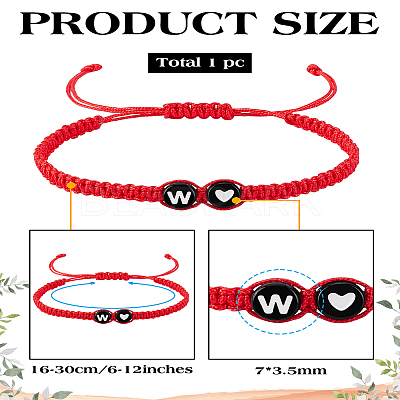 1Pc Adjustable Nylon Cord Braided Bracelets for Women Men BJEW-LP0001-31B-W-1