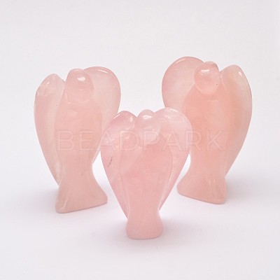 Natural  Rose Quartz Home Display Decorations DJEW-L009B-02-1