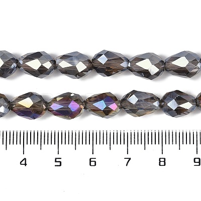 Transparent Electroplate Glass Beads Strands EGLA-N013-T10mm-B27-1