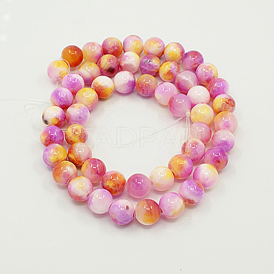 Natural Persian Jade Beads Strands G-D434-6mm-23-1