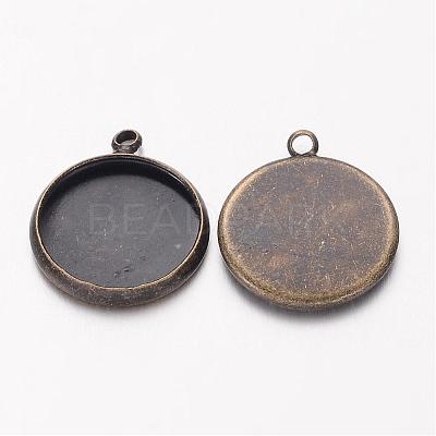 Brass Pendant Cabochon Settings KK-B534-D-AB-NF-1