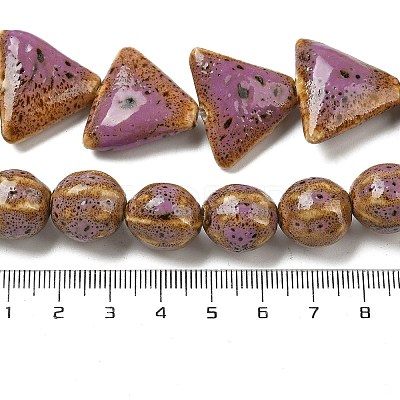 Handmade Porcelain Beads Strands PORC-B002-19G-1