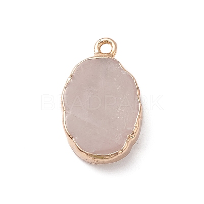 Natural Rose Quartz Pendants G-K333-01H-1