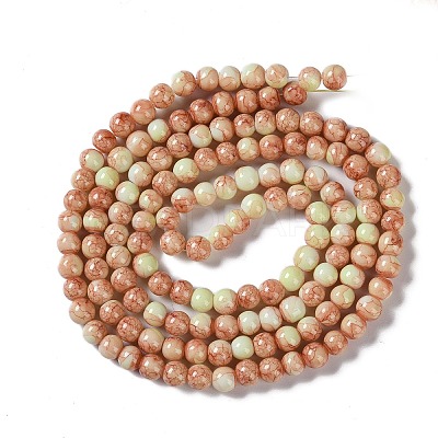 Baking Paint Glass Bead Strands GLAA-H031-01A-02-1