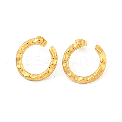 Ring 304 Stainless Steel Ear Studs EJEW-L290-004G-1
